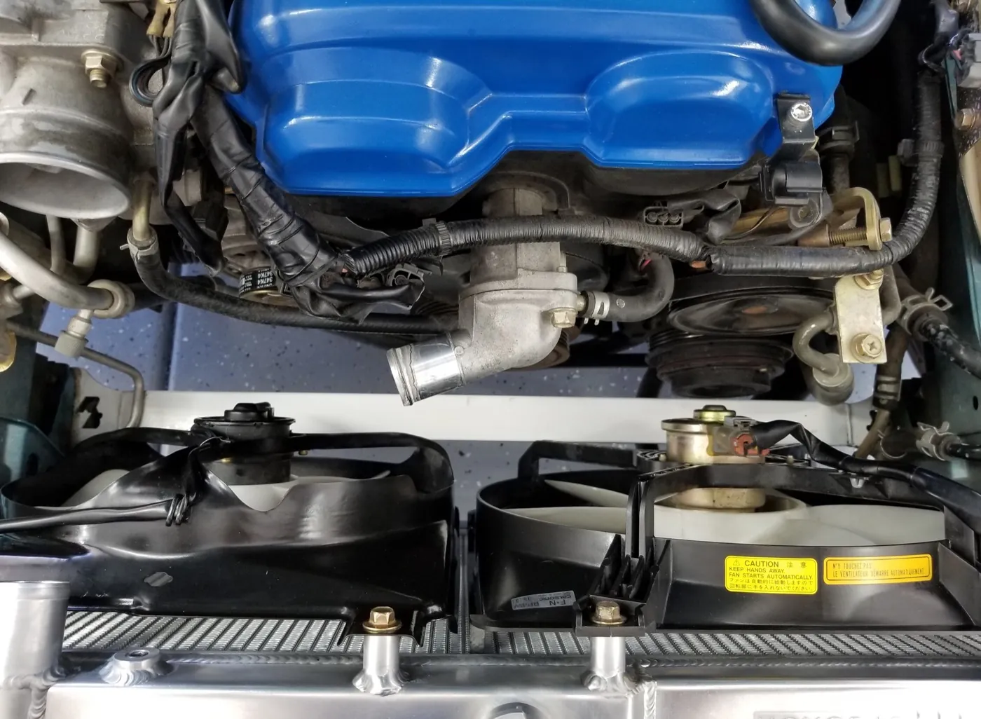 New aluminum replacement radiator ready for installation
